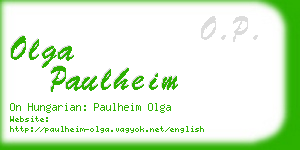 olga paulheim business card